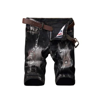 Fashion youth casual high-quality brand-name European and American men's denim shorts personality stretch hand-wearing pants men
Fashion youth casual high-quality brand-name European and American men's denim shorts personality stretch hand-wearing pants men