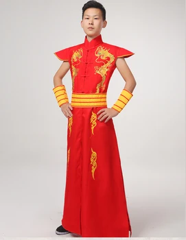 man Chinese Folk Dance China dragon costume male younger drum dance costumes Spring Festival stage performance clothes
man Chinese Folk Dance China dragon costume male younger drum dance costumes Spring Festival stage performance clothes