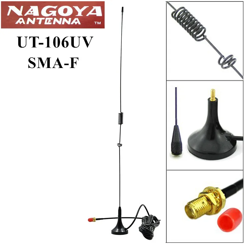 Nagoya UT-106UV SMA-F 144/430MHz Dual Band Antenna for Kenwood BaoFeng UV-5R GT-3 UV-82 BF-F8 UV-5RE Plus BF-888S Retevis H777
Nagoya UT-106UV SMA-F 144/430MHz Dual Band Antenna for Kenwood BaoFeng UV-5R GT-3 UV-82 BF-F8 UV-5RE Plus BF-888S Retevis H777