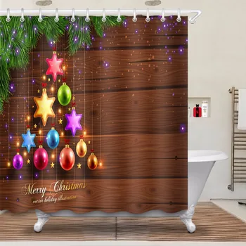 Christmas Decorations Shower Curtain Rustic Vintage Wooden Board Bathroom Washable Waterproof Polyester Fabric for Bathtub Decor
Christmas Decorations Shower Curtain Rustic Vintage Wooden Board Bathroom Washable Waterproof Polyester Fabric for Bathtub Decor