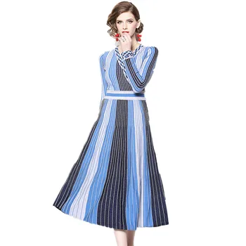 HAMALIEL Runway Colour Striped Knitted Long Dress 2019 Spring Women Sexy V Neck Sweater Dress High Quality Elastic Slim Dress
HAMALIEL Runway Colour Striped Knitted Long Dress 2019 Spring Women Sexy V Neck Sweater Dress High Quality Elastic Slim Dress