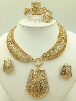Jewelry Sets for Women African Beads Crystal Hollow Charms Nigeria Necklace Earrings Wedding Brides Jewellery Sets
Jewelry Sets for Women African Beads Crystal Hollow Charms Nigeria Necklace Earrings Wedding Brides Jewellery Sets