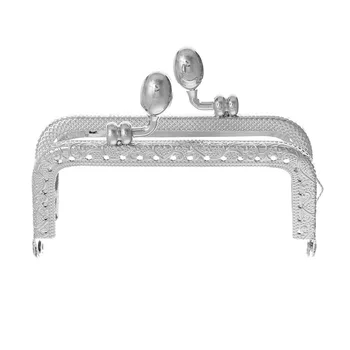 10Pcs Silver Tone Rectangle Clutch Metal Frame Kiss Clasp Clips DIY Coins Purse Handbag Handle 8.5x6.8cm
10Pcs Silver Tone Rectangle Clutch Metal Frame Kiss Clasp Clips DIY Coins Purse Handbag Handle 8.5x6.8cm