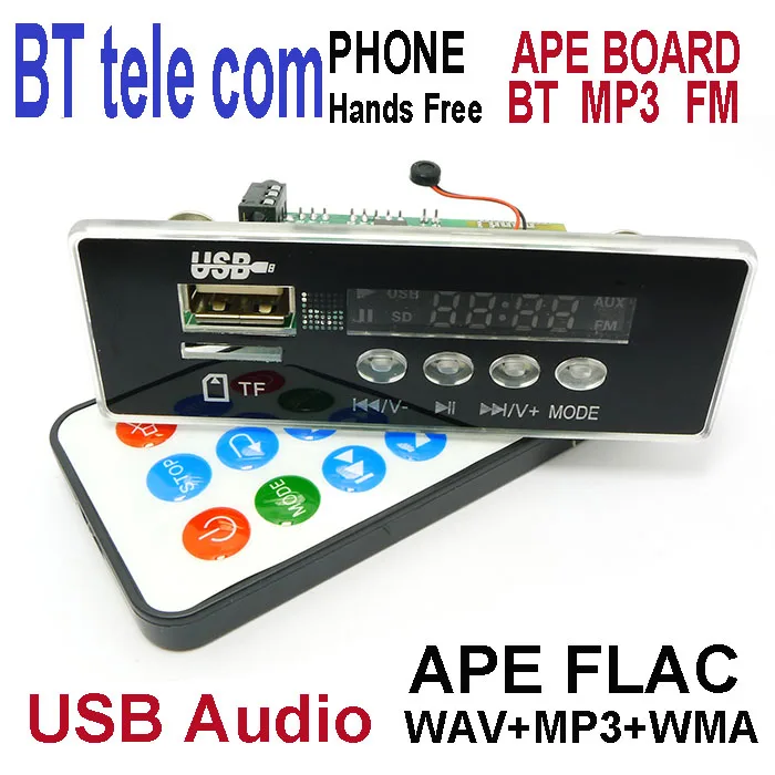 APE 4.2 Bluetooth Hands Free MP3 Module FLAC WAV WMA Audio Decoder Board Folder Switch BT APP Support TF USB FM EQ 12V
APE 4.2 Bluetooth Hands Free MP3 Module FLAC WAV WMA Audio Decoder Board Folder Switch BT APP Support TF USB FM EQ 12V