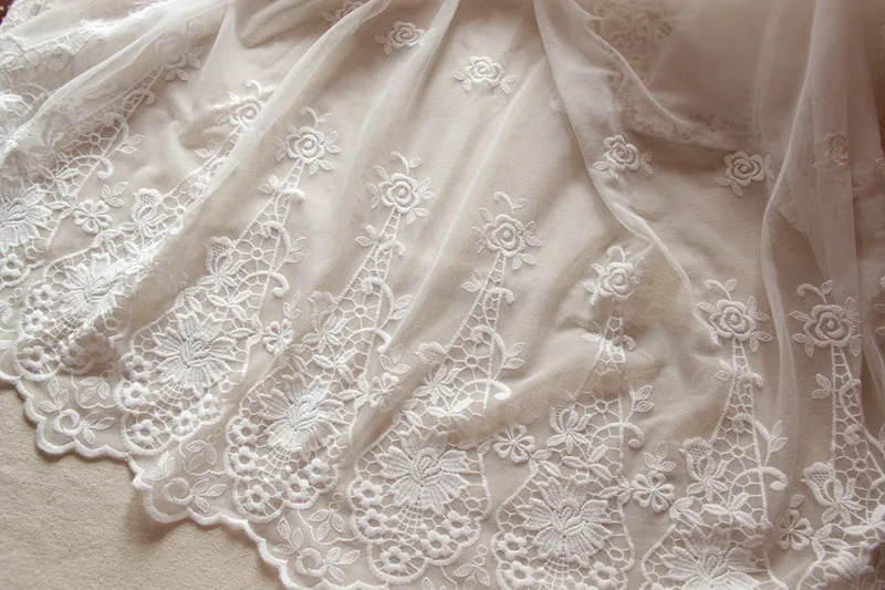1yard 125cm 49.21" wide ivory mesh 2 sides embroidery lace fabric for dress clothing scarf curtain ML25L78
1yard 125cm 49.21" wide ivory mesh 2 sides embroidery lace fabric for dress clothing scarf curtain ML25L78