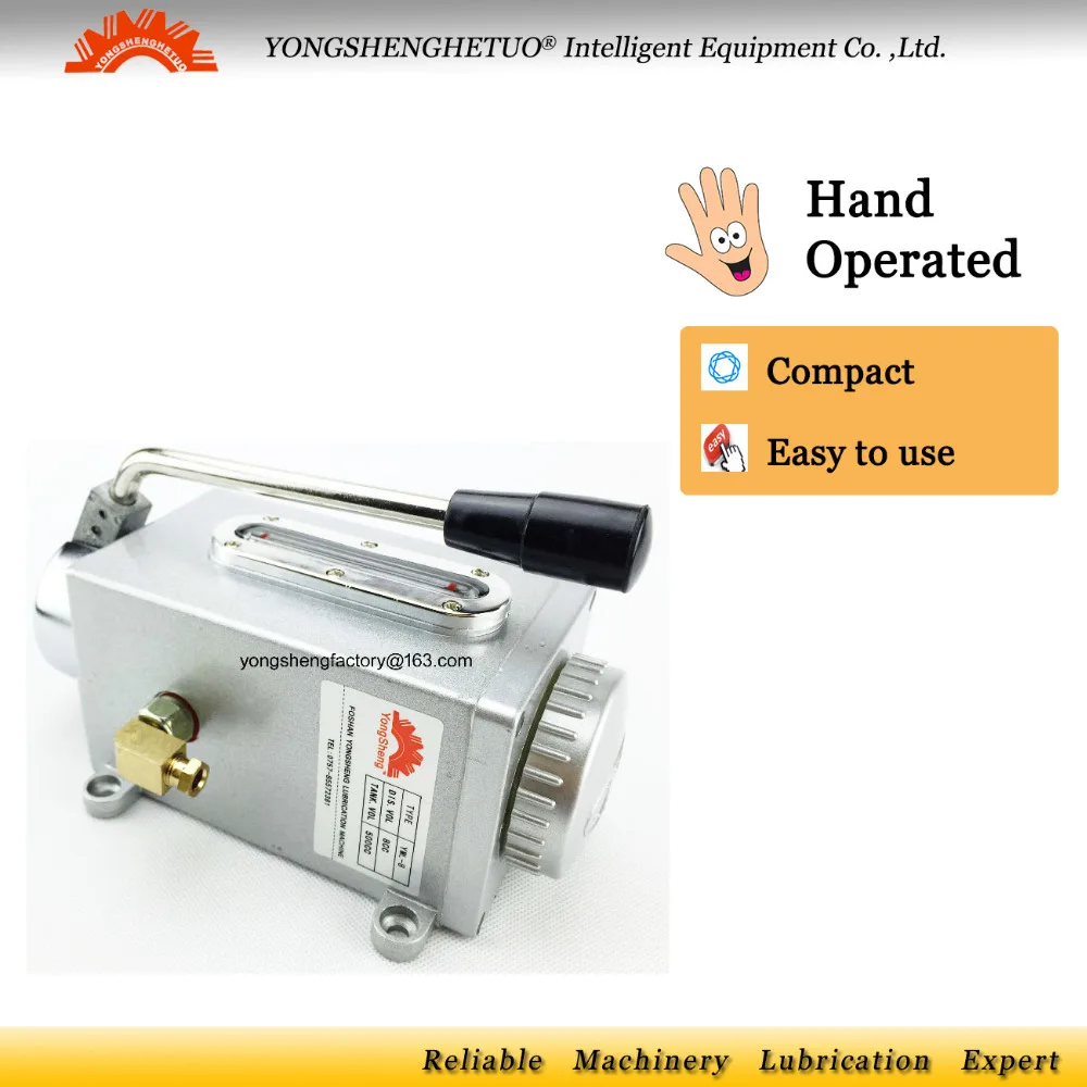 Manual Lubrication Oil Pump hand operated lubricator Piston oiler 4mm outlet Y-8 for single line resistance lubrication
Manual Lubrication Oil Pump hand operated lubricator Piston oiler 4mm outlet Y-8 for single line resistance lubrication