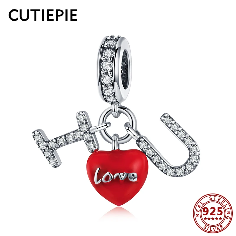 CUTIEPIE Genuine 925 Sterling Silver I Love U Heart DIY Beads Charms For Women Bracelets Necklace Pendant Silver Jewelry Gifts
CUTIEPIE Genuine 925 Sterling Silver I Love U Heart DIY Beads Charms For Women Bracelets Necklace Pendant Silver Jewelry Gifts
