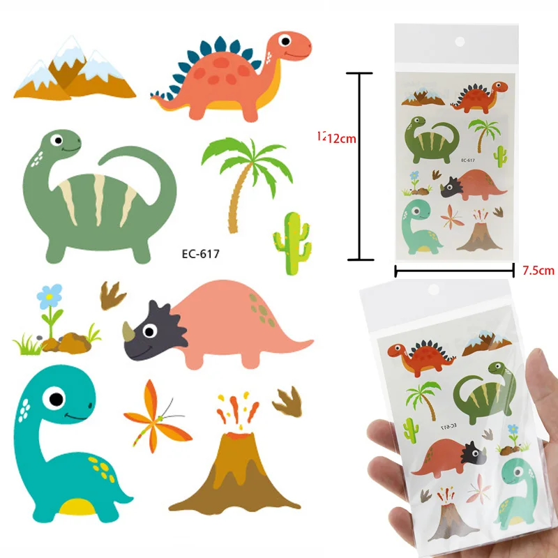 Cartoon Animals Children Temporary Tattoo Sticker Waterproof Fashion Fake Body Art Dinosaur Tattoos
Cartoon Animals Children Temporary Tattoo Sticker Waterproof Fashion Fake Body Art Dinosaur Tattoos