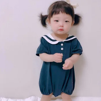 Preppy Style Newborn Girls Babysuit Cotton Sailor Collar Kids Clothes Infant Baby Short Sleeve Cute Romper Clothes Dropshipping
Preppy Style Newborn Girls Babysuit Cotton Sailor Collar Kids Clothes Infant Baby Short Sleeve Cute Romper Clothes Dropshipping