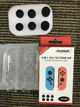 2pcs Crystal Cover Skin Case Silicone Joystick Caps Protection Kit for Nintend Switch NS NX Console Joy-Con Controllers