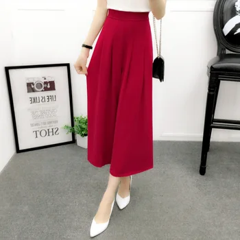 Girl's Wide Leg Pants Women Summer Chiffon Pants Ankle Length High Waist Chiffon Female Loose Casual Pant Trouser
Girl's Wide Leg Pants Women Summer Chiffon Pants Ankle Length High Waist Chiffon Female Loose Casual Pant Trouser