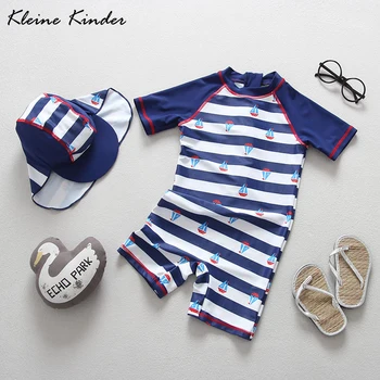 Boy Swimsuit Kids 2019 Brand New Striped Baby Bathing Suit Children's Swimming Suit with Sun Cap Cute Cartoon Kids Swimwear 1-7T
Boy Swimsuit Kids 2019 Brand New Striped Baby Bathing Suit Children's Swimming Suit with Sun Cap Cute Cartoon Kids Swimwear 1-7T