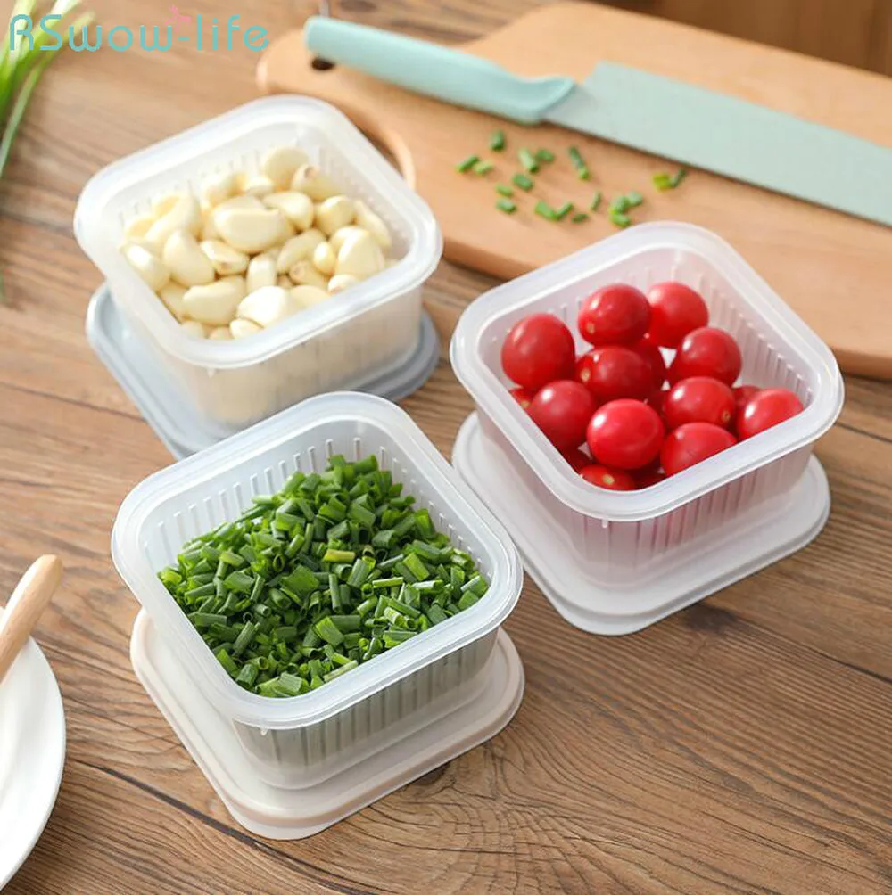 Green Onion Crisper Kitchen Ginger Garlic Storage Box Refrigerator Fruit Portable Square Sealed Box For Tableware
Green Onion Crisper Kitchen Ginger Garlic Storage Box Refrigerator Fruit Portable Square Sealed Box For Tableware