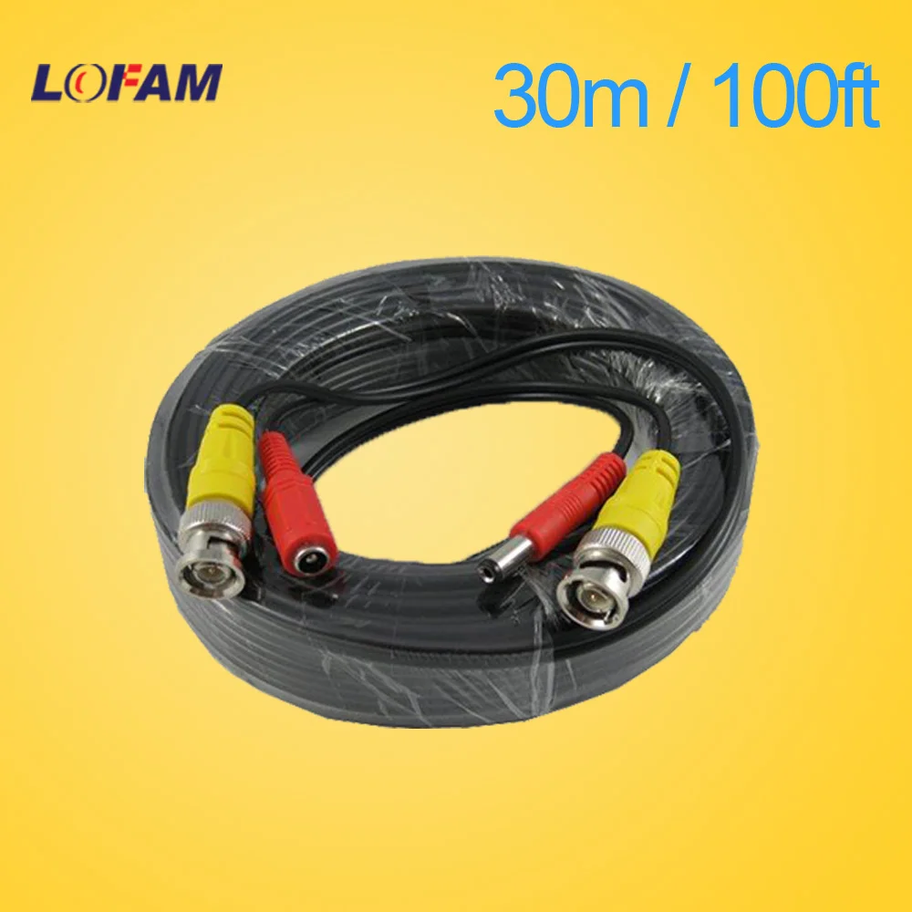 LOFAM 100FT CCTV cable 30m BNC Video Power coaxial Cable bnc video output cable for cctv Security Camera dvr surveillance system
LOFAM 100FT CCTV cable 30m BNC Video Power coaxial Cable bnc video output cable for cctv Security Camera dvr surveillance system