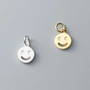 925 Sterling Silver Small Round Necklace Smile Face Charms 6.5mm Decoration Dangle Pendants Findings DIY Jewelry Making Gift
925 Sterling Silver Small Round Necklace Smile Face Charms 6.5mm Decoration Dangle Pendants Findings DIY Jewelry Making Gift