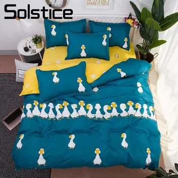 Solstice Home Textile Kid Children Bedding Sets Boy Girl Bedlinen Dark Blue Lovely Duck Duvet Cover Yellow Flat Sheet Pillowcase
Solstice Home Textile Kid Children Bedding Sets Boy Girl Bedlinen Dark Blue Lovely Duck Duvet Cover Yellow Flat Sheet Pillowcase