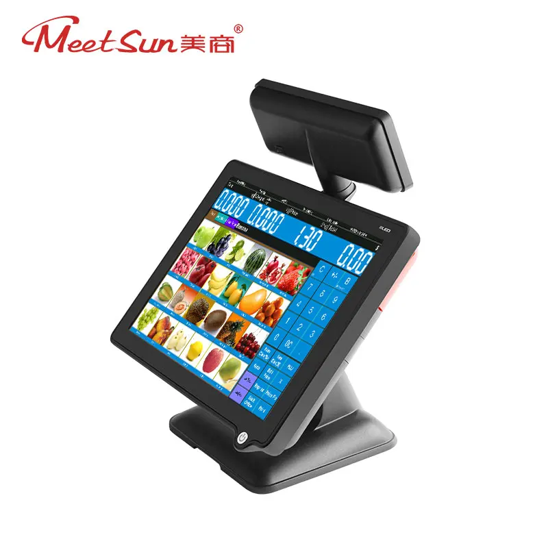 Meetsun ZJ 150C 2 все в одном 15 ''ЖК дисплей монитор Сенсорный экран Pos Системы
