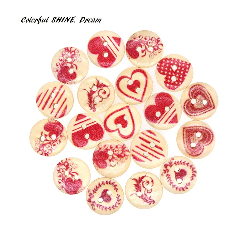 20PCs Wholesale Natural Wooden B\uttons Round Red Heart Design Scrapbooking Sewing Accessories DIY Craft 2 Holes 15mm Dia.
20PCs Wholesale Natural Wooden B\uttons Round Red Heart Design Scrapbooking Sewing Accessories DIY Craft 2 Holes 15mm Dia.