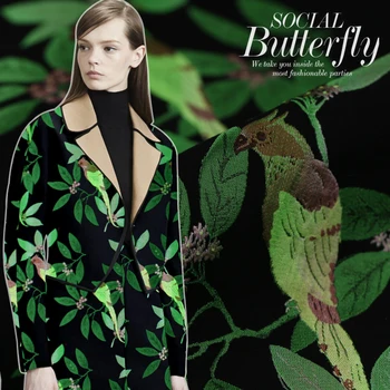 Magpie singing branches imported jacquard tapestry satin fashion fabric for trench coat crisp tissu au meter bright cloth DIY
Magpie singing branches imported jacquard tapestry satin fashion fabric for trench coat crisp tissu au meter bright cloth DIY