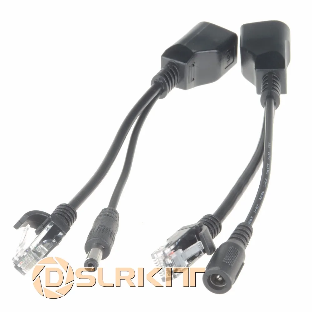 20 шт. (10 пар) кабель адаптер POE пассивное питание через Ethernet Инжектор PoE + комплект
