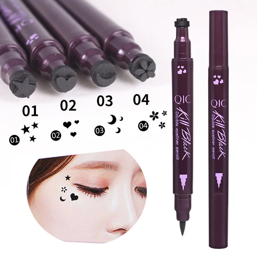 Black Waterproof Double Head Liquid Eyeliner Long-lasting Stamp Liner Stars Love Moon Plum Blossom Pencil Makeup Trendy
Black Waterproof Double Head Liquid Eyeliner Long-lasting Stamp Liner Stars Love Moon Plum Blossom Pencil Makeup Trendy
