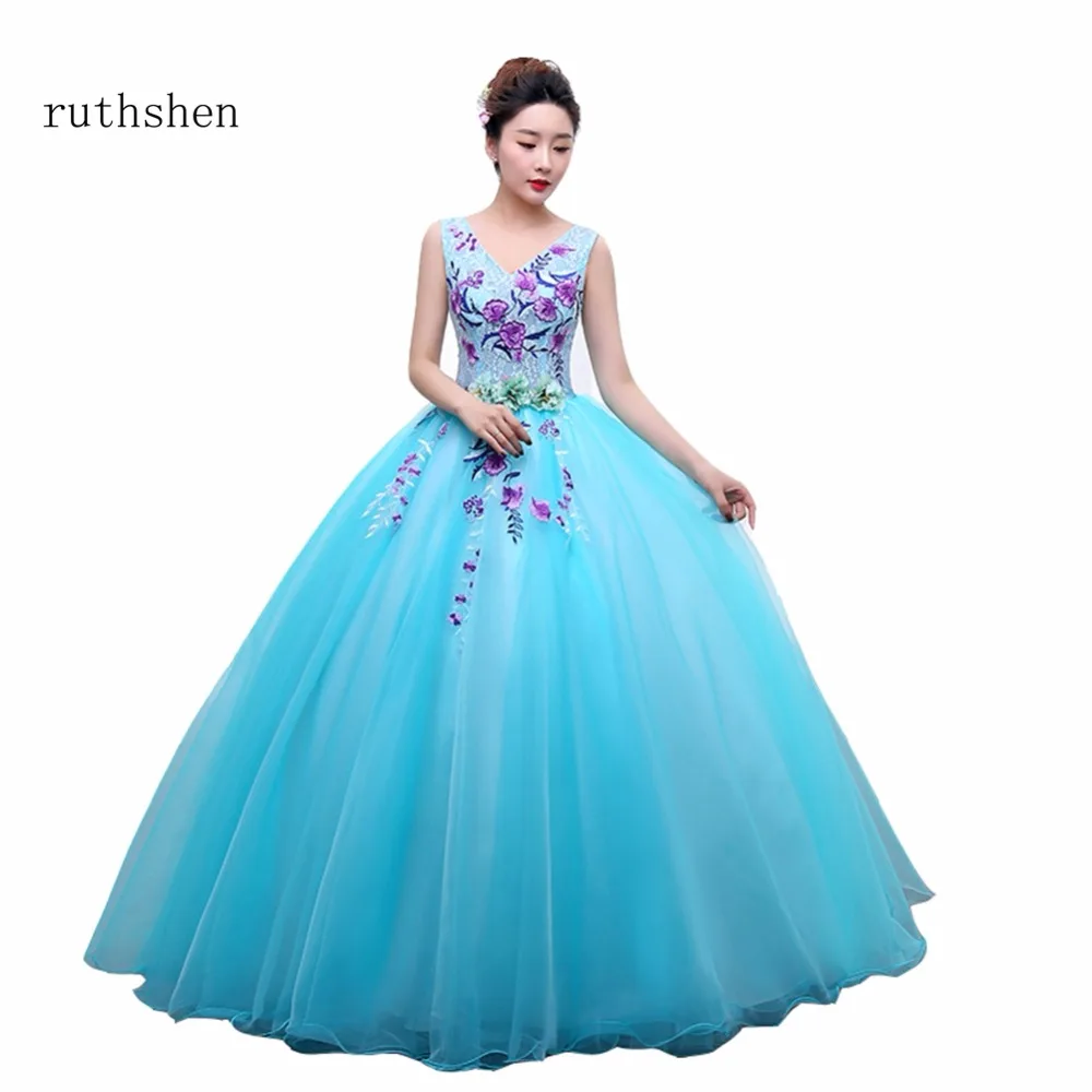 ruthshen New Luxury Sexy V Neck Embroidery With Rose Pattern Ball Gown Floor Length Long Prom Dress Formal Dress For Party 2018
ruthshen New Luxury Sexy V Neck Embroidery With Rose Pattern Ball Gown Floor Length Long Prom Dress Formal Dress For Party 2018