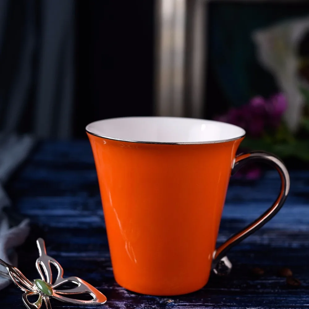 Image British style Ceramic Cup  Milk Juice Lemon Mug Coffee Tea Cup Office Drinkware Unique Gift