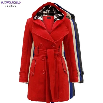2018 Winter coats womens hooded woolen plaid trench coats double breasted women's sashes outerwear fashion lady clothing S-3XL
2018 Winter coats womens hooded woolen plaid trench coats double breasted women's sashes outerwear fashion lady clothing S-3XL