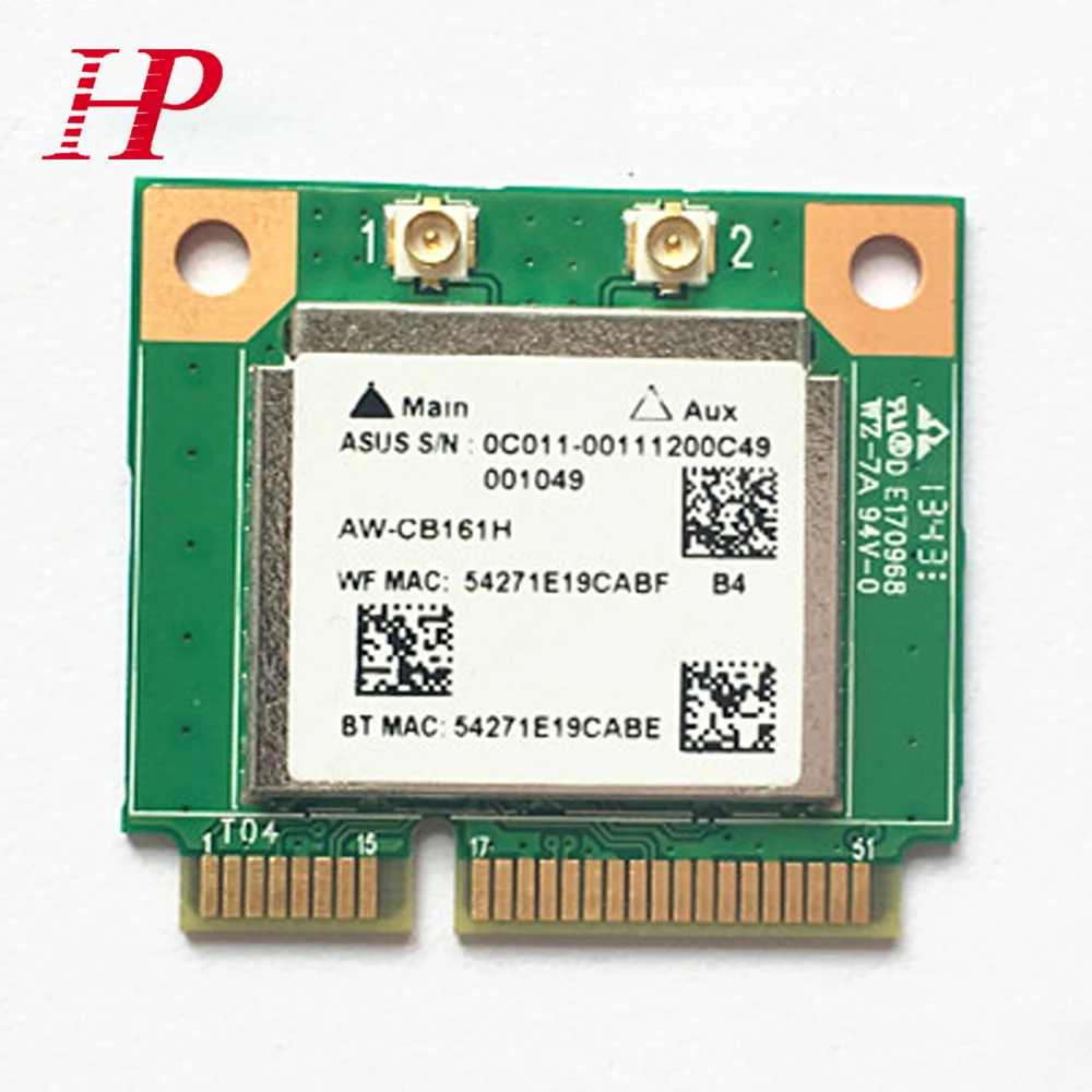 New Universal Laptop Wifi Wireless Bluetooth 4.0 Module AW-CB161H RTL8821AE 433M 5G 802.11ac/b/g/n-BT combo PCIe
New Universal Laptop Wifi Wireless Bluetooth 4.0 Module AW-CB161H RTL8821AE 433M 5G 802.11ac/b/g/n-BT combo PCIe