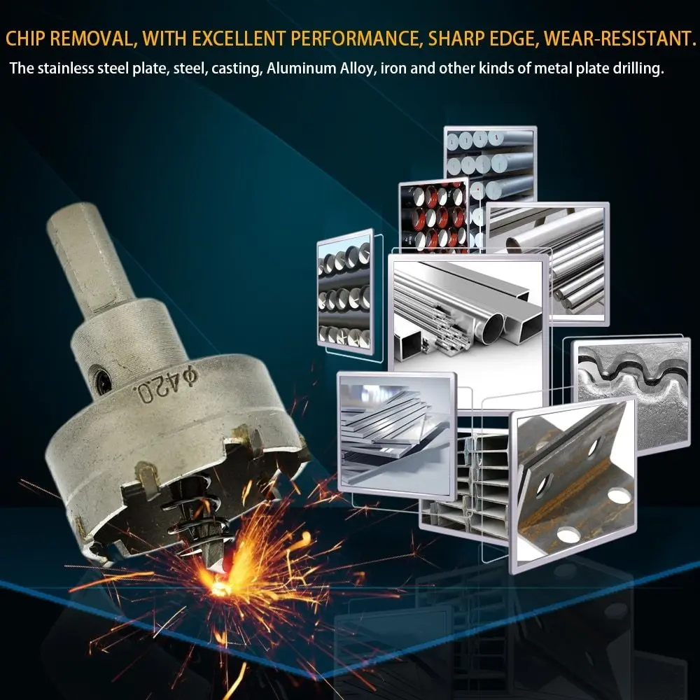 10pcs drill bit set Cemented Carbide Tip hole drill bits for metal alloy perforator power tool Accessories 16- 53mm
10pcs drill bit set Cemented Carbide Tip hole drill bits for metal alloy perforator power tool Accessories 16- 53mm