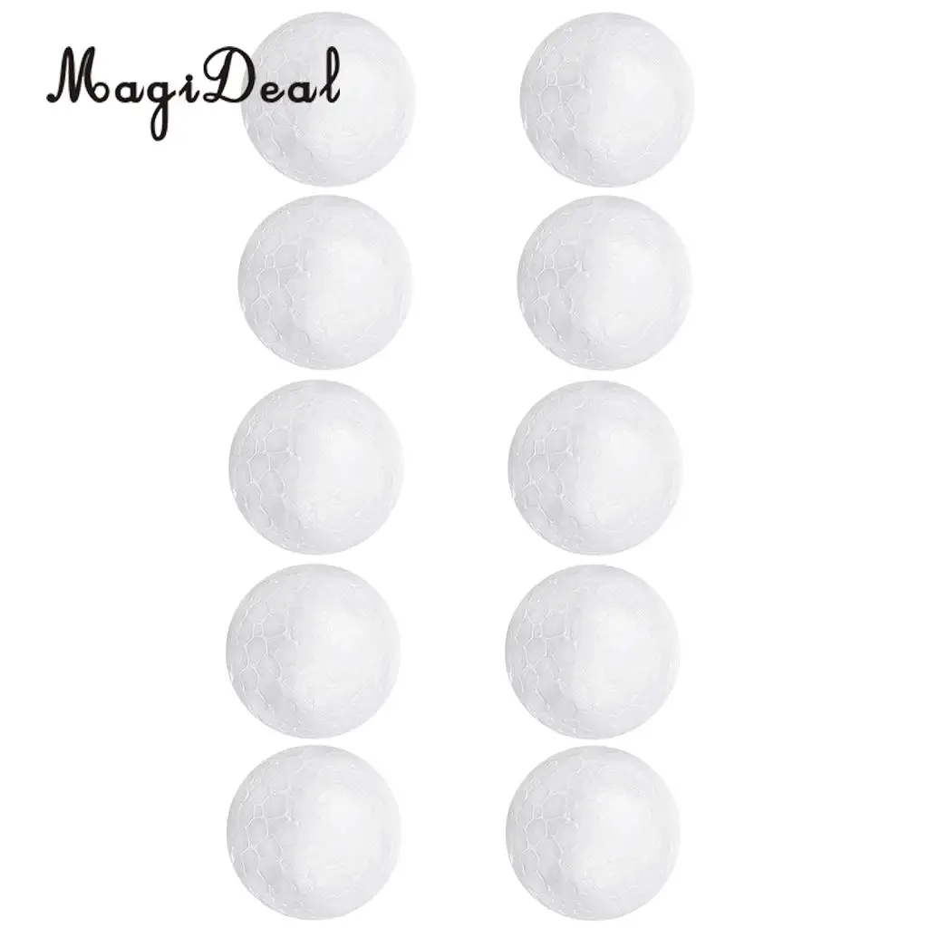 MagiDeal New Hot Sale 10 x 7cm White Modelling Craft Polystyrene Foam Ball Sphere for Christmas Tree Ornaments Craft Decorations