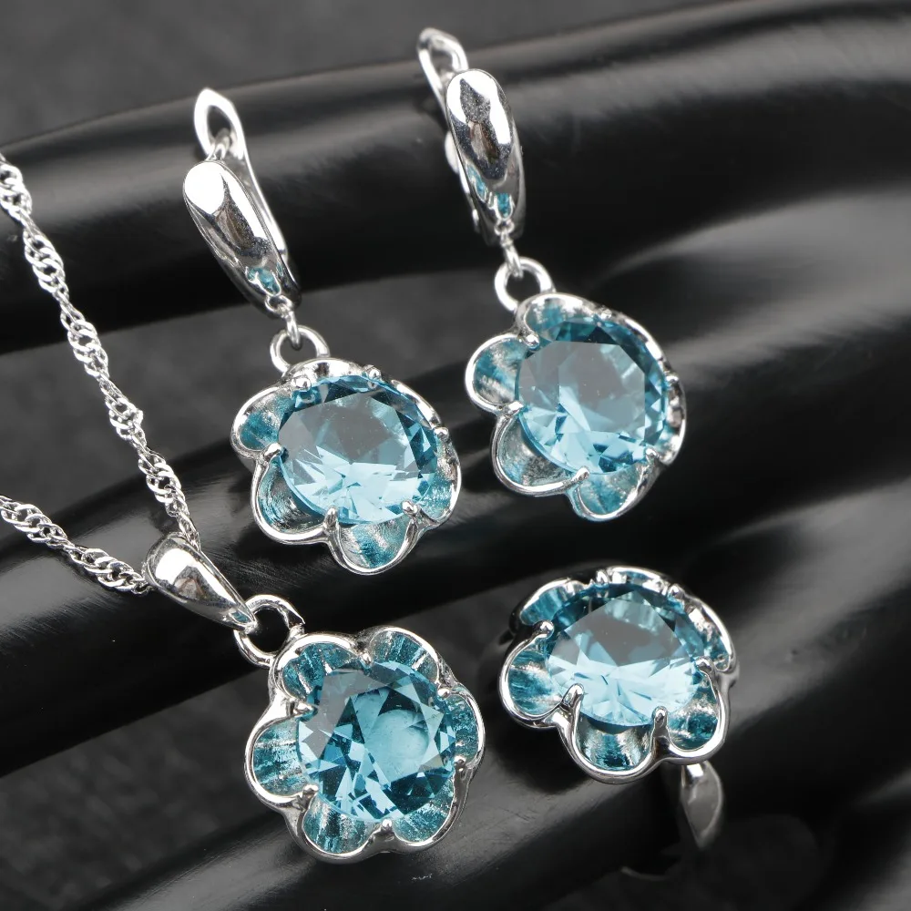 ONOFYU Silver 925 Jewelry Sets For Women Top Quality Stones Sea Blue CZ Necklace Pendant Earrings Rings Free Gift Box
ONOFYU Silver 925 Jewelry Sets For Women Top Quality Stones Sea Blue CZ Necklace Pendant Earrings Rings Free Gift Box