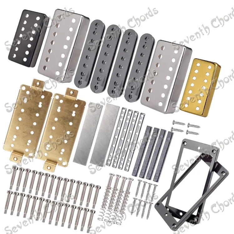 A Set 7 String Guitar Humbucker Kits Producing Accessorie with 14 Hole Pickup Cover/ magnetized Alnico 5 Bar Magnet
A Set 7 String Guitar Humbucker Kits Producing Accessorie with 14 Hole Pickup Cover/ magnetized Alnico 5 Bar Magnet