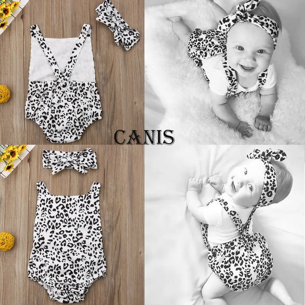Newest Fashion Newborn Baby Girl Clothes Leopard Print Bodysuits Jumpsuit Headband 2pcs Outfits Sunsuit
Newest Fashion Newborn Baby Girl Clothes Leopard Print Bodysuits Jumpsuit Headband 2pcs Outfits Sunsuit