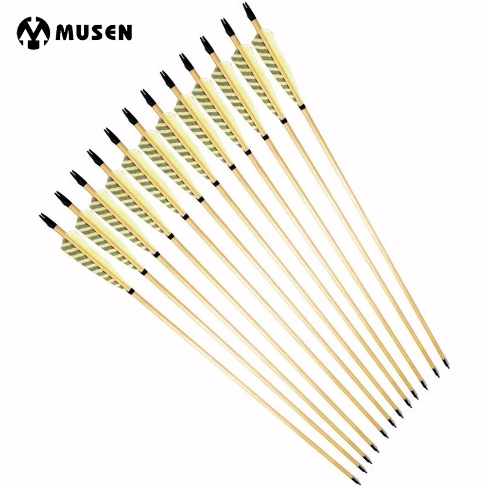 Yellow Turkey Feather 6/12/24pcs Traditional Wooden Archery Handmade Arrow 31" 20-70lbs Arrows for Hunting Long Bow
Yellow Turkey Feather 6/12/24pcs Traditional Wooden Archery Handmade Arrow 31" 20-70lbs Arrows for Hunting Long Bow