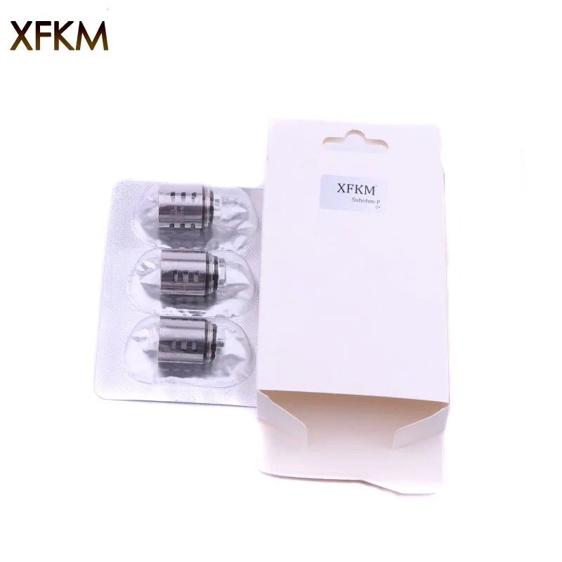

XFKM 3pcs subohm-P coils Replacement Coil Head For V12 Prince Atomizer Q4/M4/X6/T10/x2 clapton/mesh Coil