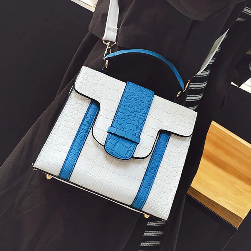 Women Handbags Korean Version Crocodile Pattern Handbag Autumn New Small Square Package Hit Color Shoulder Bag
Women Handbags Korean Version Crocodile Pattern Handbag Autumn New Small Square Package Hit Color Shoulder Bag