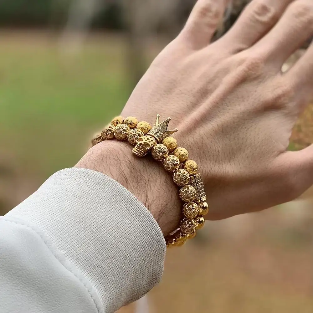 2pcs/set Men Bracelet jewelry Crown Charm Studded Zircon Macrame beads Bracelets for Men's Bracelet Women's Bracelet Gift gift
2pcs/set Men Bracelet jewelry Crown Charm Studded Zircon Macrame beads Bracelets for Men's Bracelet Women's Bracelet Gift gift