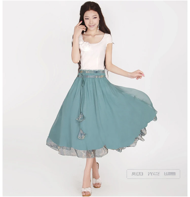 2018 Summer New arrive Skirt Women A line swing chiffon Skirts
2018 Summer New arrive Skirt Women A line swing chiffon Skirts