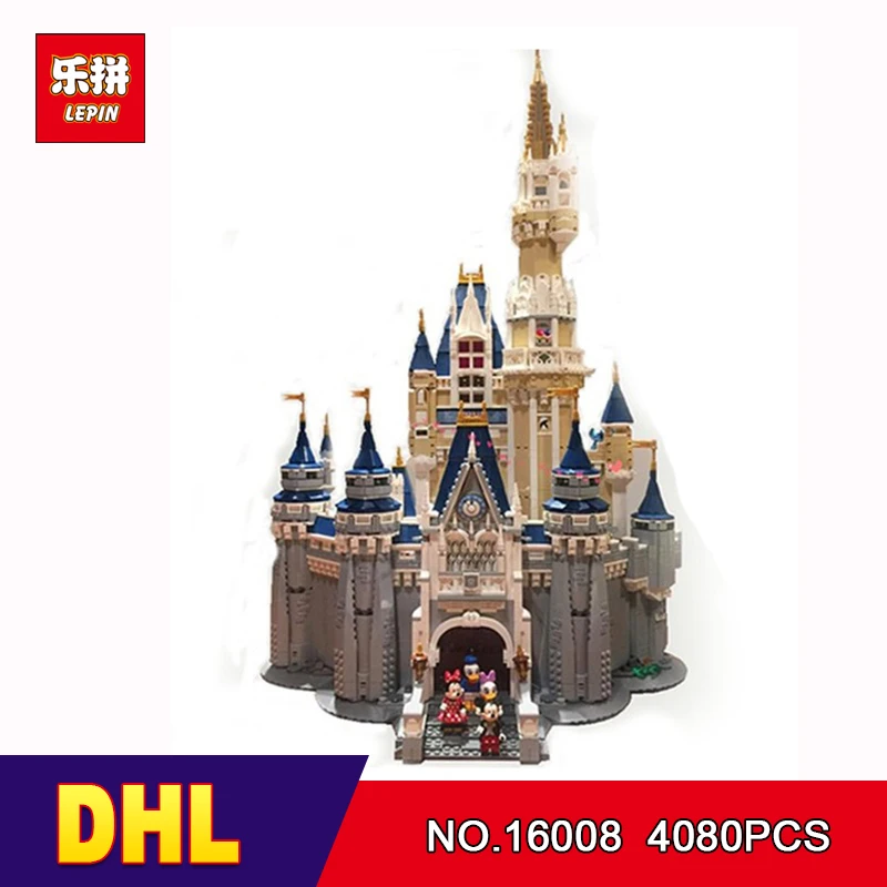 DHL LEPIN 16008 Cinderella Princess Castle City set 4080pcs Model Building Block Kid DIY Toy Birthday Gift Compatible 71040
DHL LEPIN 16008 Cinderella Princess Castle City set 4080pcs Model Building Block Kid DIY Toy Birthday Gift Compatible 71040