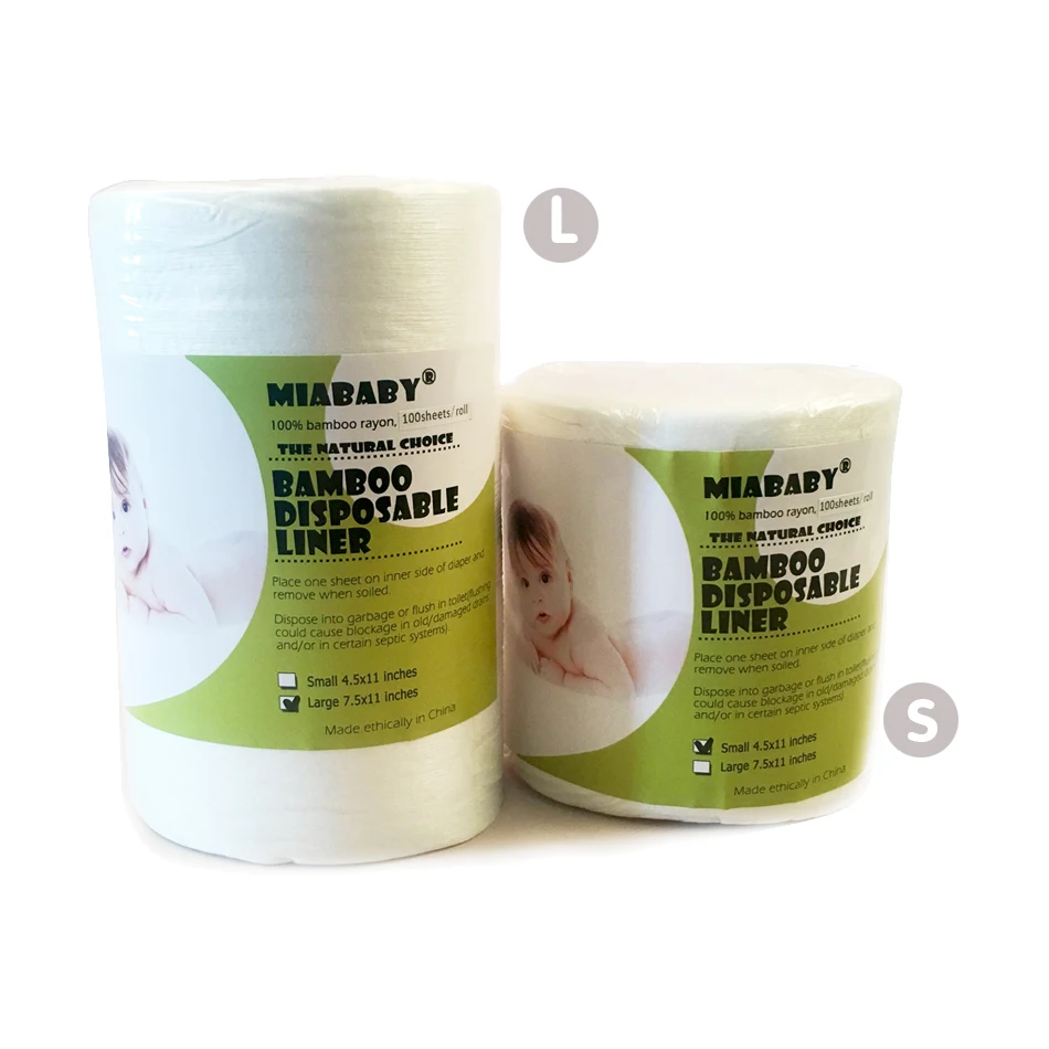 Miababy (8pcs/lot) Diaper Liner Biodegradable & Flushable Nappy Liners Cloth Diaper Liners 100% Bamboo Rayon,100 Sheets per Roll
Miababy (8pcs/lot) Diaper Liner Biodegradable & Flushable Nappy Liners Cloth Diaper Liners 100% Bamboo Rayon,100 Sheets per Roll