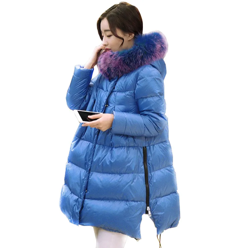 Winter Women thick parka real fox fur collar coat 2018 Fashion Hooded zipper Long jacket Outwear Plus size SUN58
Winter Women thick parka real fox fur collar coat 2018 Fashion Hooded zipper Long jacket Outwear Plus size SUN58