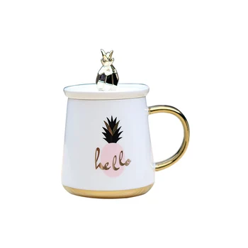 Creative bronzing 3D Pineapple Ceramic Mug Personalized fruit Style Enamel mugs with Lid Gold handle student gifts Milk Cups
Creative bronzing 3D Pineapple Ceramic Mug Personalized fruit Style Enamel mugs with Lid Gold handle student gifts Milk Cups