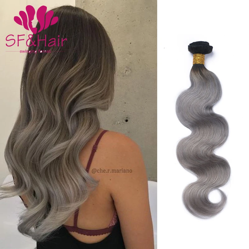 Ombre 1B/ Grey Hair Brazilian Grade 8A Unprocessed Virgin Hair Body Wave Two Tone Wet And Wavy Virgin Brazilian Human Hair Ombre 1B/ Grey Hair Brazilian Grade 8A Unprocessed Virgin Hair Body Wave Two Tone Wet And Wavy Virgin Brazilian Human Hair <br><br>Aliexpress