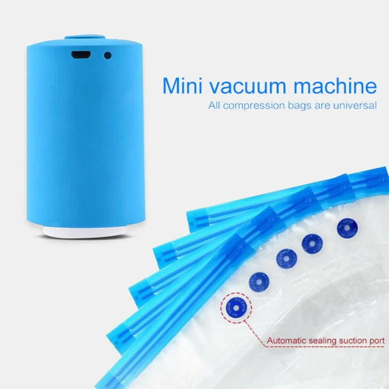 Handheld Mini Vacuum Sealer Machine Portable Vacuum Pump With 5 Vacuum Bags Vacuum Packaging Machine For Food Preservation
Handheld Mini Vacuum Sealer Machine Portable Vacuum Pump With 5 Vacuum Bags Vacuum Packaging Machine For Food Preservation