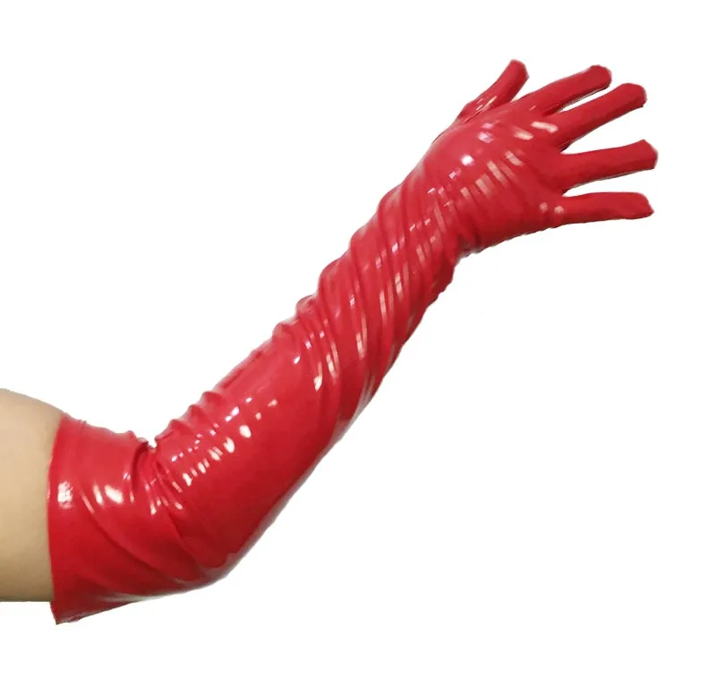 Sexy Unisex Latex Look PVC Vinyl Glossy Faux PVC Wet Look Long Length Gloves Over the Elbow Shiny Nightwear Fetish Costume
Sexy Unisex Latex Look PVC Vinyl Glossy Faux PVC Wet Look Long Length Gloves Over the Elbow Shiny Nightwear Fetish Costume