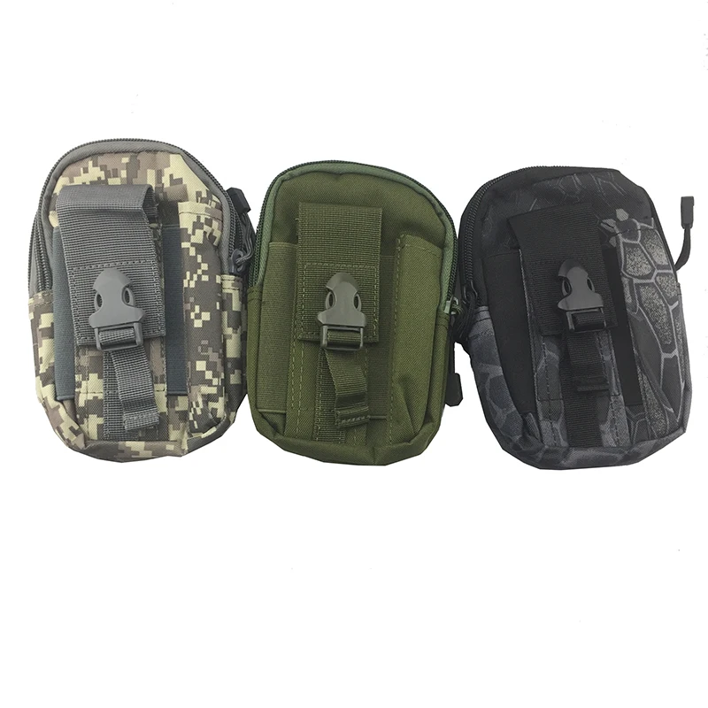 Tactical Molle Pouch Belt Waist Pack Bag Small Pocket Military Waist Pack Running Pouch Travel Camping Bags Soft back Sadoun.com