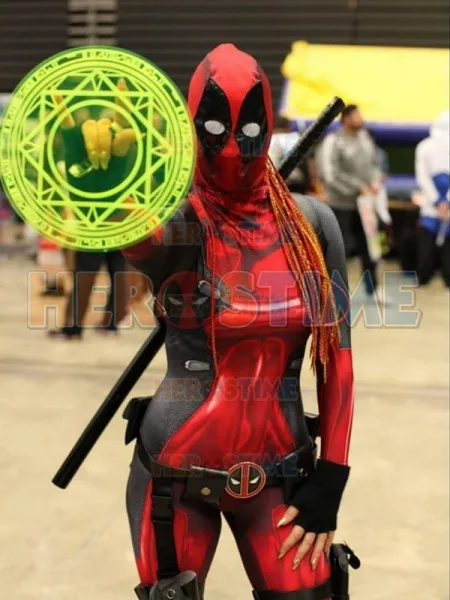 Lady Deadpool Costume 3D Printed Spandex Suit Halloween Cosplay Zentai Bodysuit For Adult/ Kids/Custom Made
Lady Deadpool Costume 3D Printed Spandex Suit Halloween Cosplay Zentai Bodysuit For Adult/ Kids/Custom Made