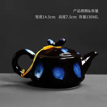 Chinese teapot ceramic household glaze oil drop drip tea set single pot Japanese style water kettle tea making office teaware
Chinese teapot ceramic household glaze oil drop drip tea set single pot Japanese style water kettle tea making office teaware
