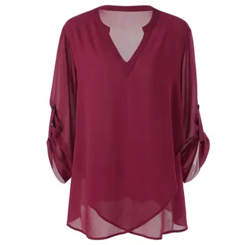 V-Neck Solid Long Sleeve 5xl Plus Size Chiffon Shirt Women V-Neck Solid Color Plus Size Loose Chiffon Blouse Top Shirt #20
V-Neck Solid Long Sleeve 5xl Plus Size Chiffon Shirt Women V-Neck Solid Color Plus Size Loose Chiffon Blouse Top Shirt #20
